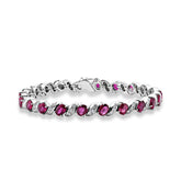Ruby & Diamond Tennis Bracelet - Dracakis Jewellers